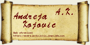 Andreja Kojović vizit kartica